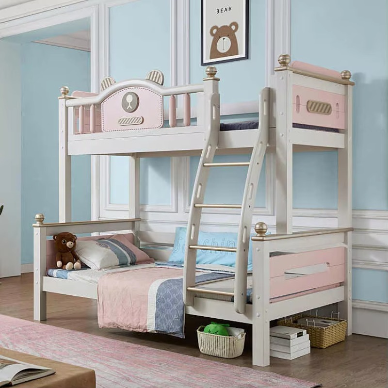 Bunk Bed With Stairs And Slide - Modern, eenvoudig, massief houten multifunctioneel stapelbed