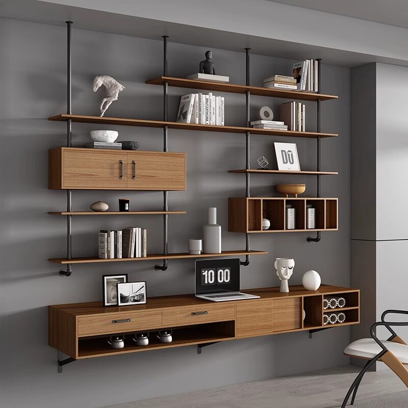 Tables - Modern zwevend bureau van massief hout