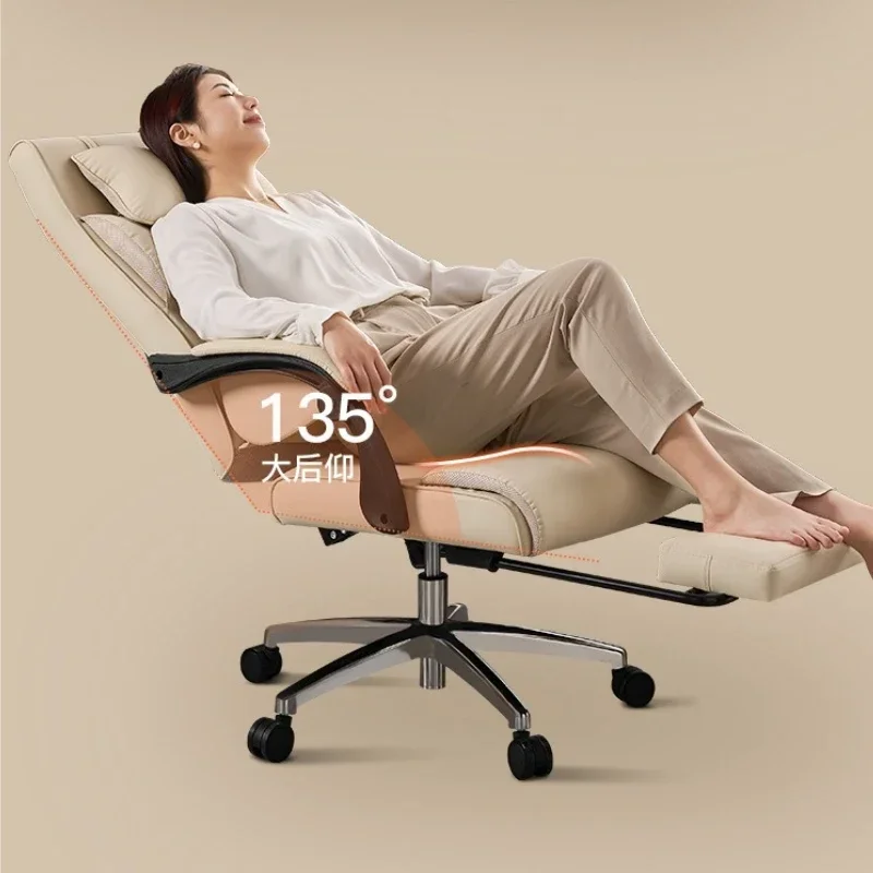 Sofas - Lederen bureaustoel, relaxstoel, kantoorstoel, hoogwaardige kantoorbank.