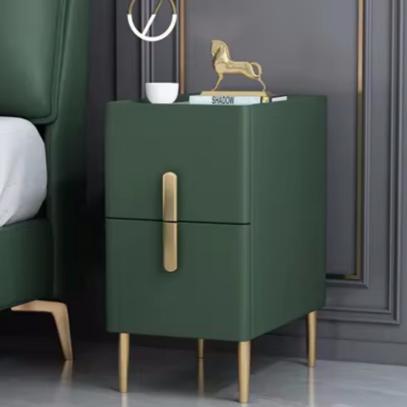 Solid Wood Nightstand 2 Drawers - Massief houten nachtkastje met 2 laden,