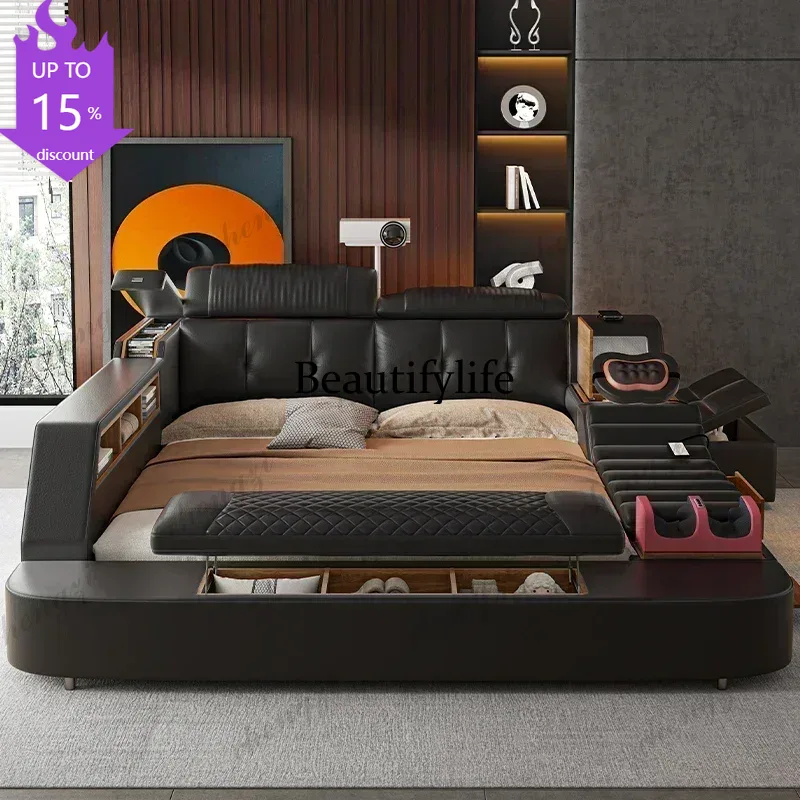 King Size Bed Frame With Storage Drawers - A182 Zwarte Kingsize Bedframe met laden,