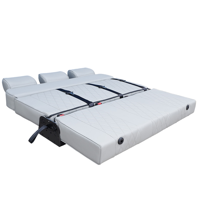 Sofas - Aanpasbare, ademende leren drievoudige slaapbank, comfortabele