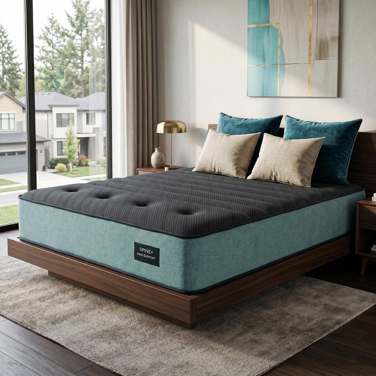 Memory Foam Mattress In A Box Queen - 12 inch extra stevige queensize matras,