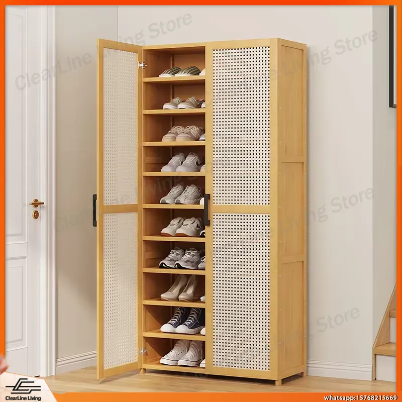 Shoe Rack Cabinet Narrow Entryway - Moderne multi-laagse schoenenrek voor thuisgebruik, grote