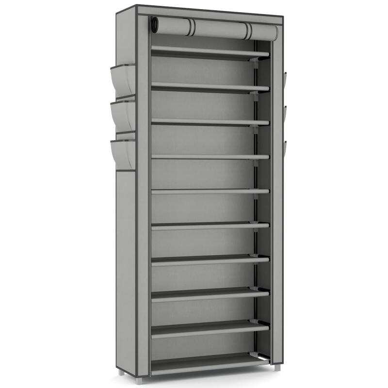 Shoe Rack Cabinet Narrow Entryway - Verticale smalle schoenenrek organizer hoge schoenenrek