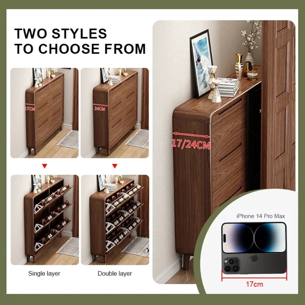 Smalle opklapbare schoenenkast - Shoe Rack Cabinet Narrow Entryway recensie en prijs
