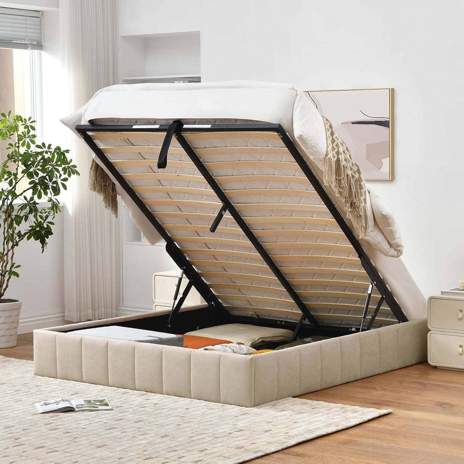 Opklapbaar bedframe op ware gr - Gas Lift Storage Bed Hydraulic recensie en prijs