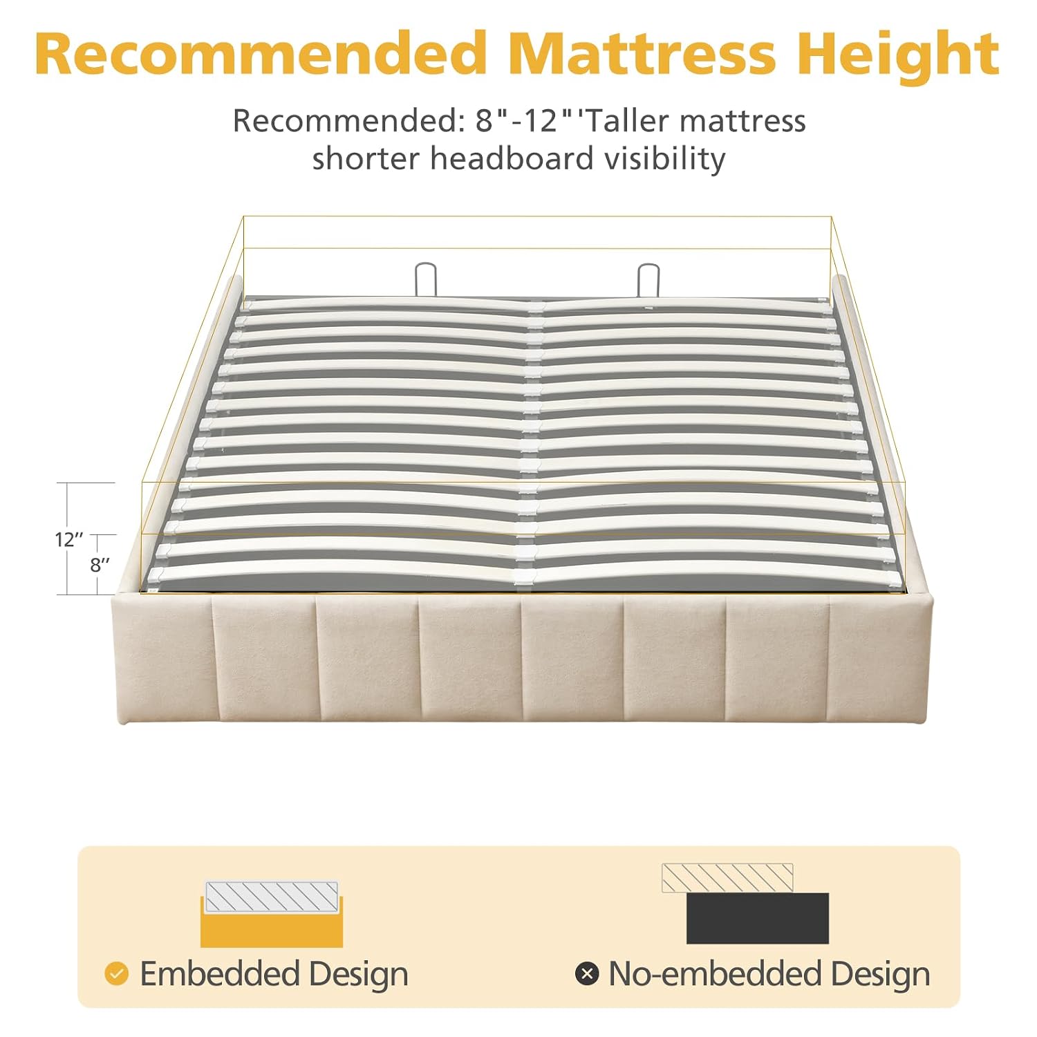 Opklapbaar bedframe op ware gr - Gas Lift Storage Bed Hydraulic recensie en prijs