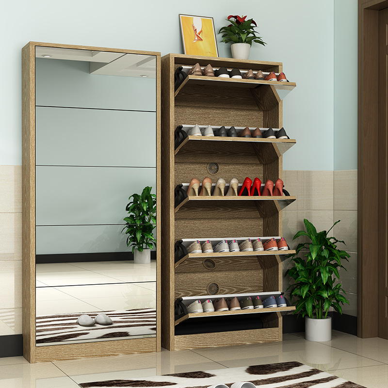 Moderne houten schoenenkast me - Shoe Rack Cabinet Narrow Entryway recensie en prijs