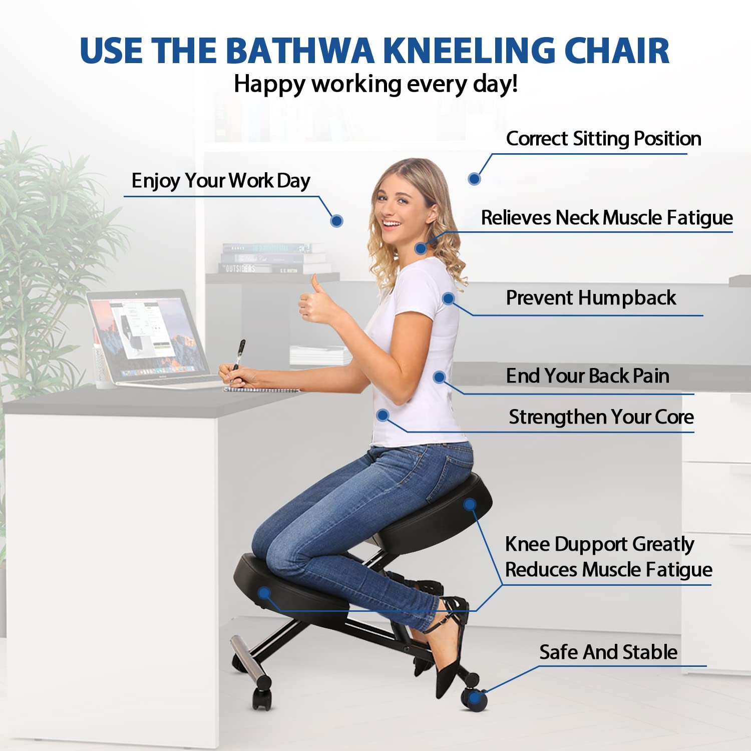 Ergonomische knielstoel voor k - Office Furniture recensie en prijs