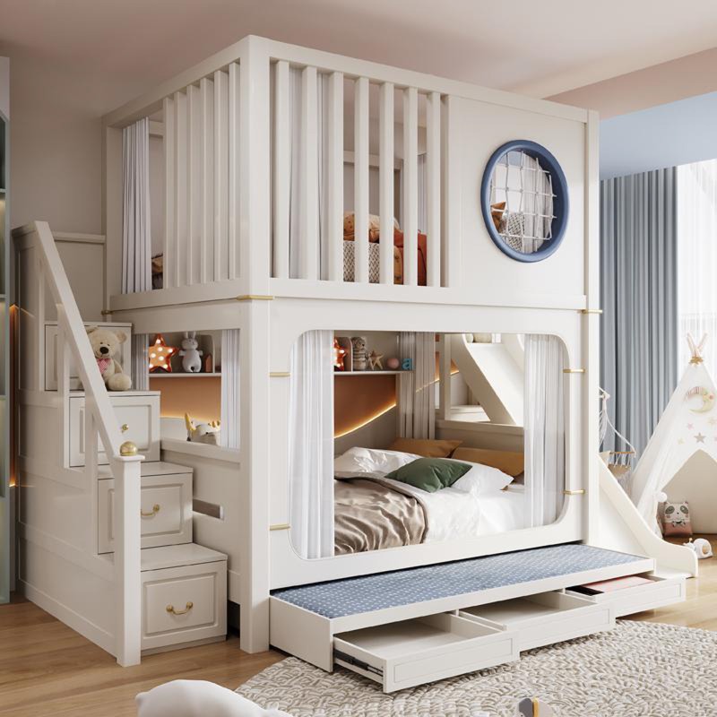 Kinderstapelebedden met glijba - Bunk Bed With Stairs And Slide recensie en prijs