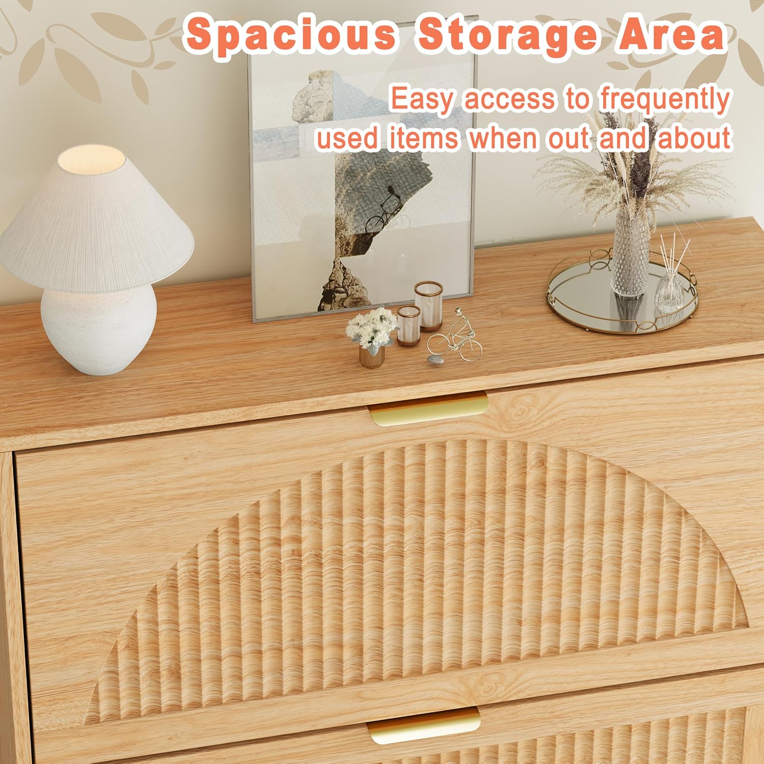 Houten schoenenkast met 2 opkl - Shoe Rack Cabinet Narrow Entryway recensie en prijs