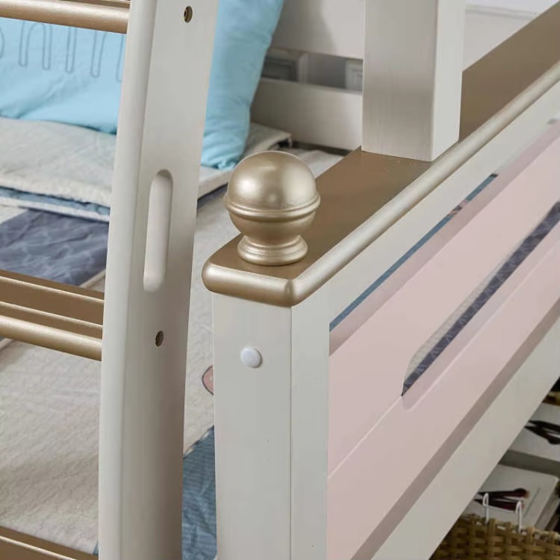 Modern, eenvoudig, massief hou - Bunk Bed With Stairs And Slide recensie en prijs
