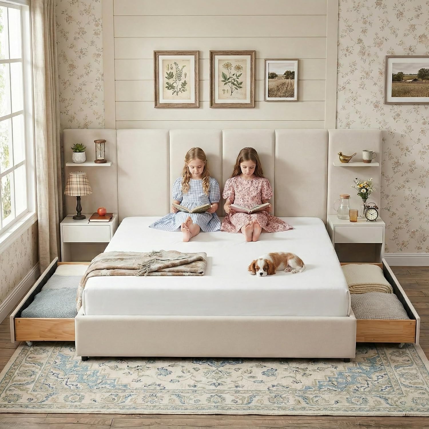 Kingsize bedframe met opbergru - King Size Bed Frame With Storage Drawers recensie en prijs