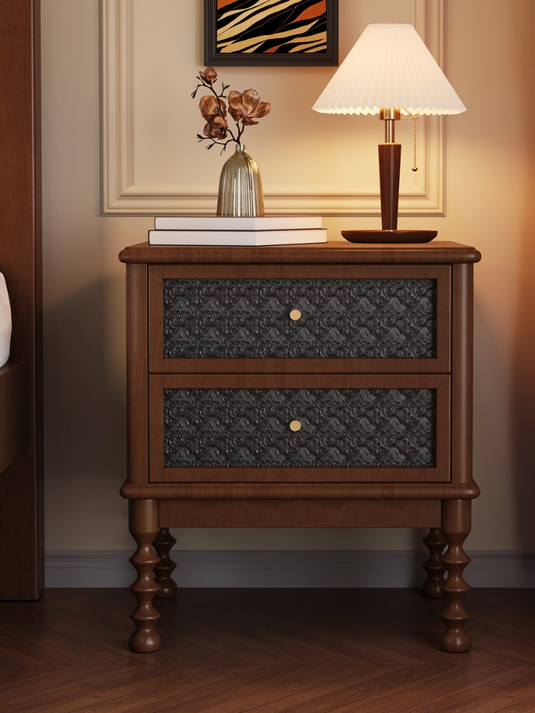 Vintage nachtkastjes bedrukt g - Solid Wood Nightstand 2 Drawers recensie en prijs