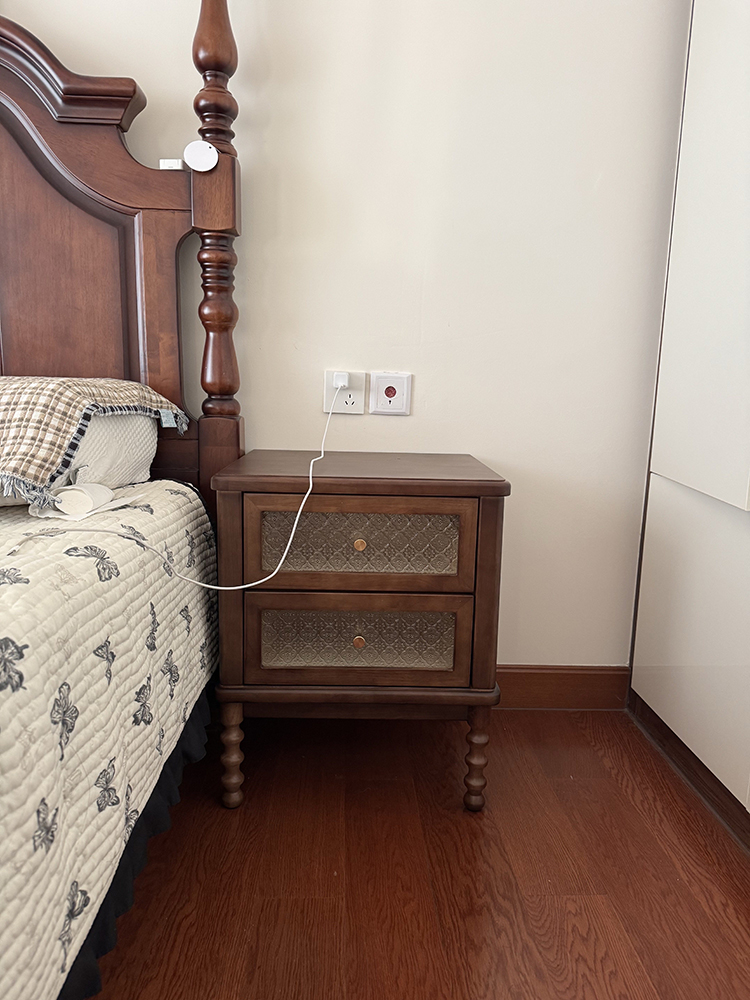 Vintage nachtkastjes bedrukt g - Solid Wood Nightstand 2 Drawers recensie en prijs