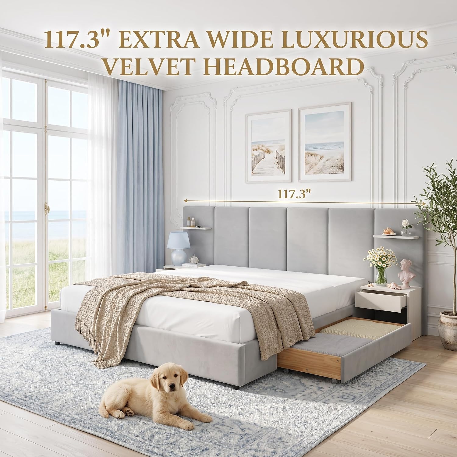 Kingsize bedframe met opbergru - King Size Bed Frame With Storage Drawers recensie en prijs