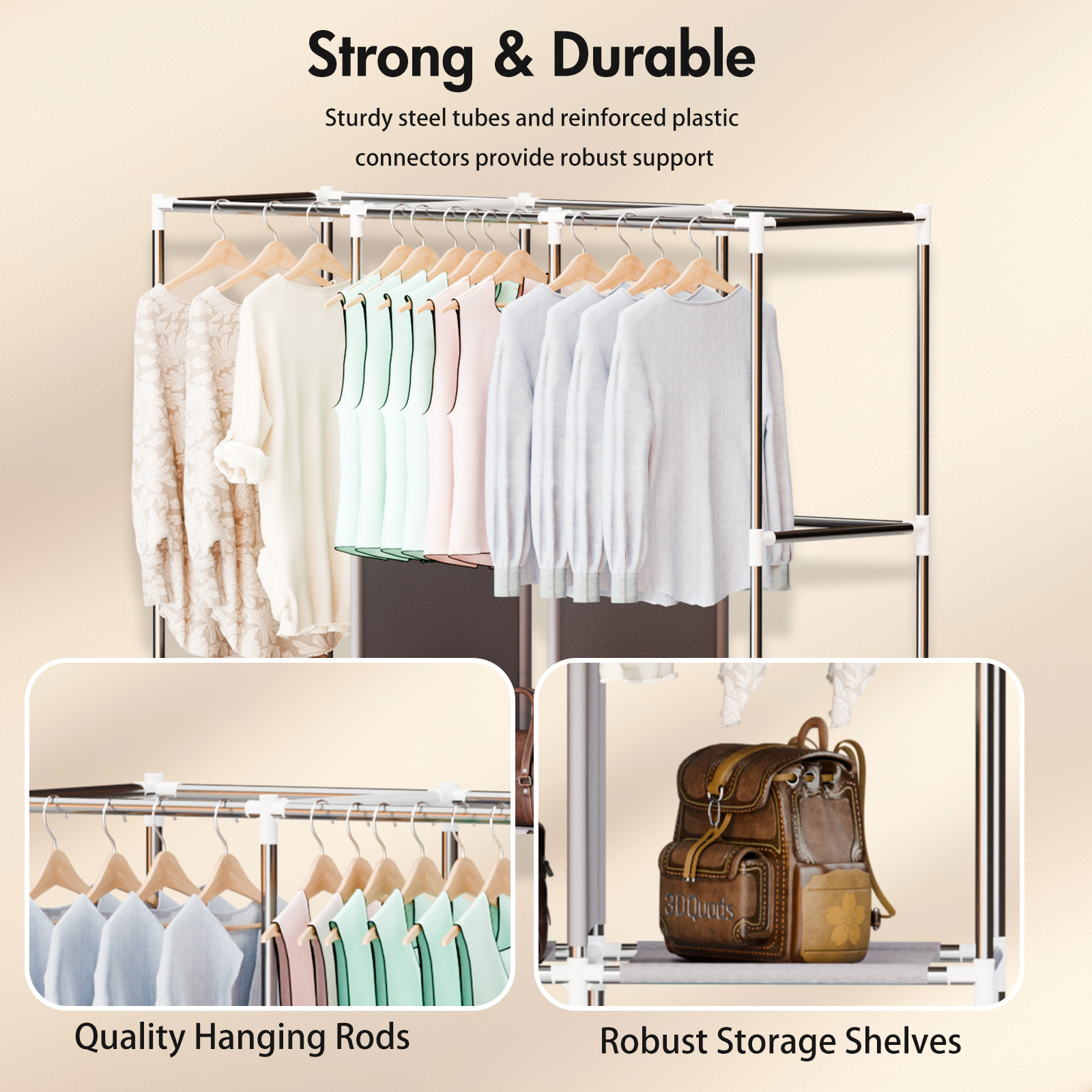 51-Inch Draagbare Kast Gardero - Wardrobe Closet Portable Fabric Cover recensie en prijs
