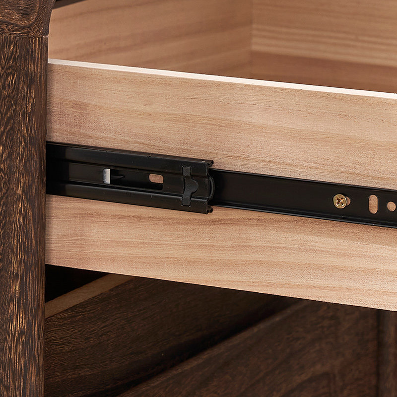 Retro massief houten slaapkame - Solid Wood Nightstand 2 Drawers recensie en prijs