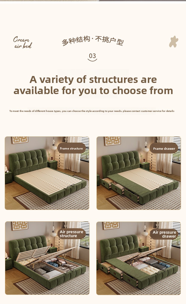 Premium gestoffeerd chenille b - Gas Lift Storage Bed Hydraulic recensie en prijs