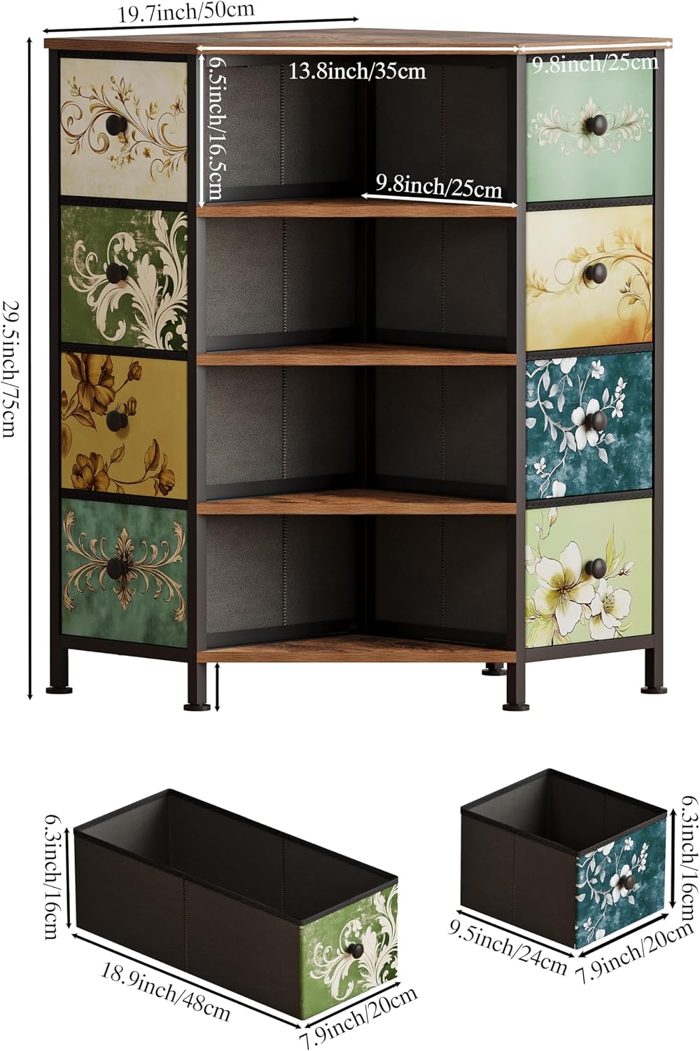 8-laden hoekkast met stoffen o - Bedroom Furniture recensie en prijs