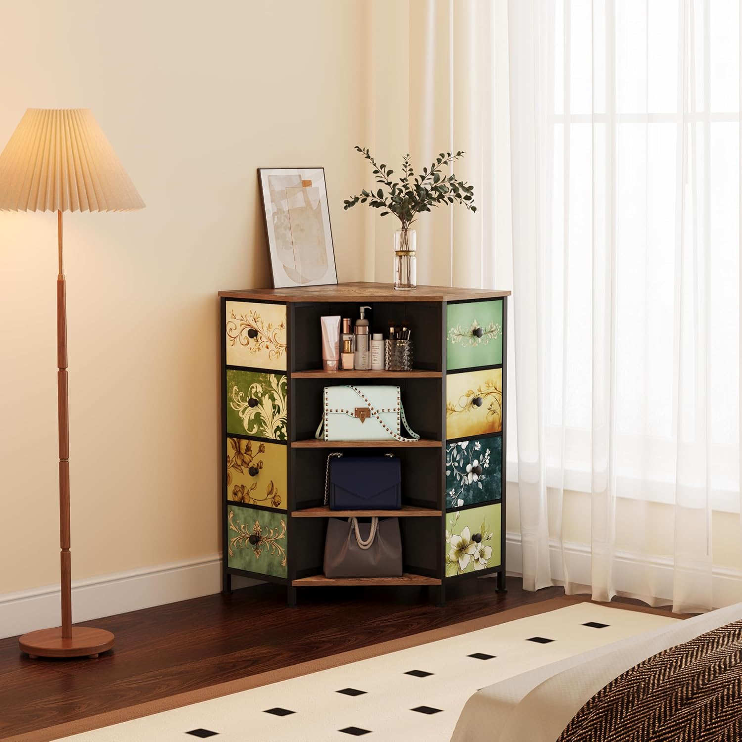 8-laden hoekkast met stoffen o - Bedroom Furniture recensie en prijs