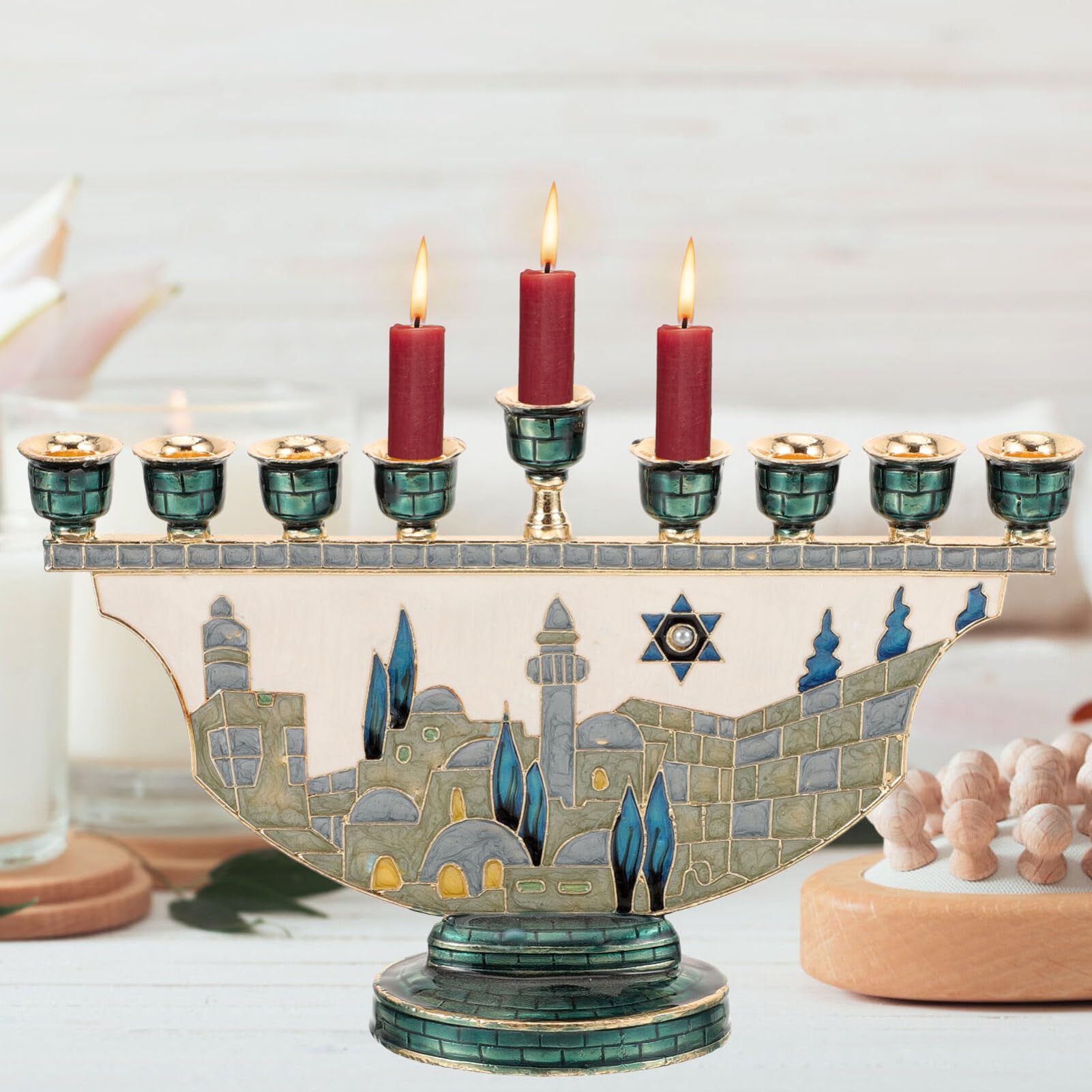 9-armige Hanukkah Menora Jeruz - Tables recensie en prijs