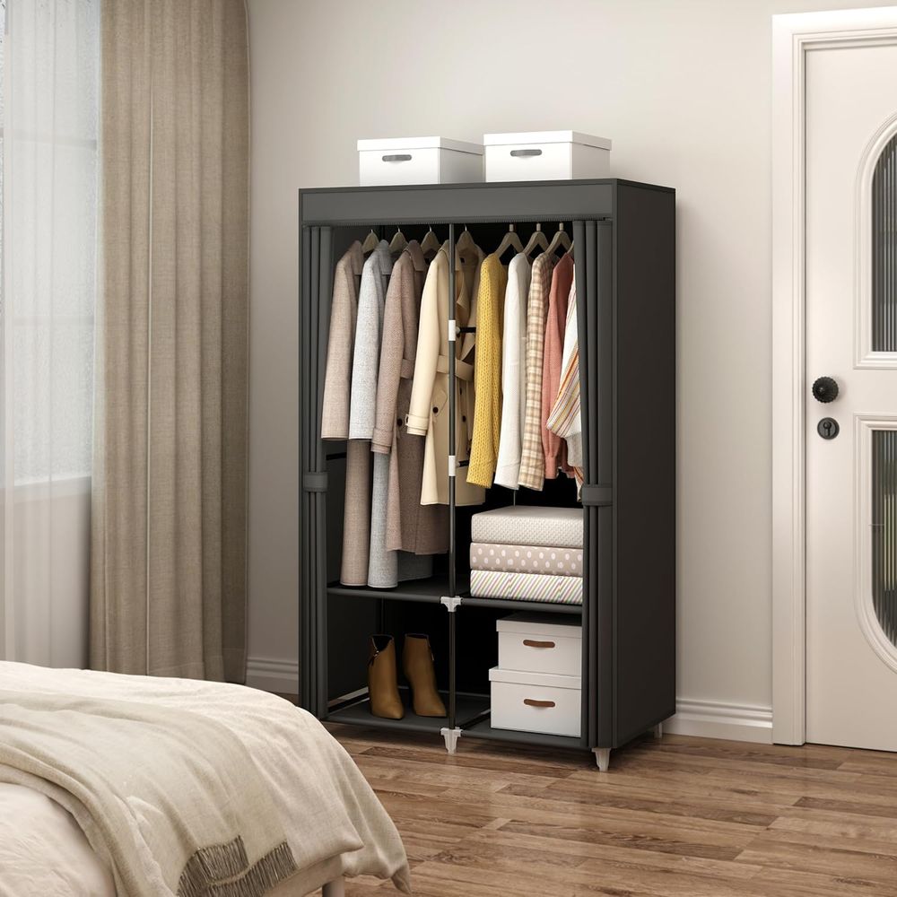 Draagbare kledingkast voor kle - Wardrobe Closet Portable Fabric Cover recensie en prijs