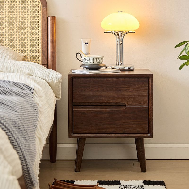 Houten nachtkastjes Vintage na - Solid Wood Nightstand 2 Drawers recensie en prijs