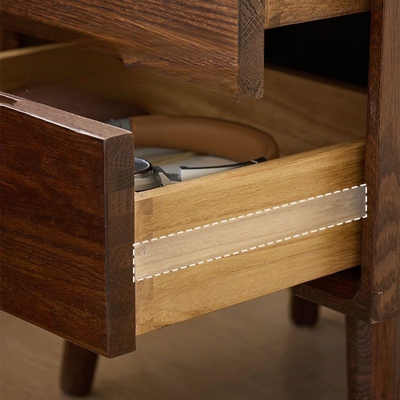 Houten nachtkastjes Vintage na - Solid Wood Nightstand 2 Drawers recensie en prijs