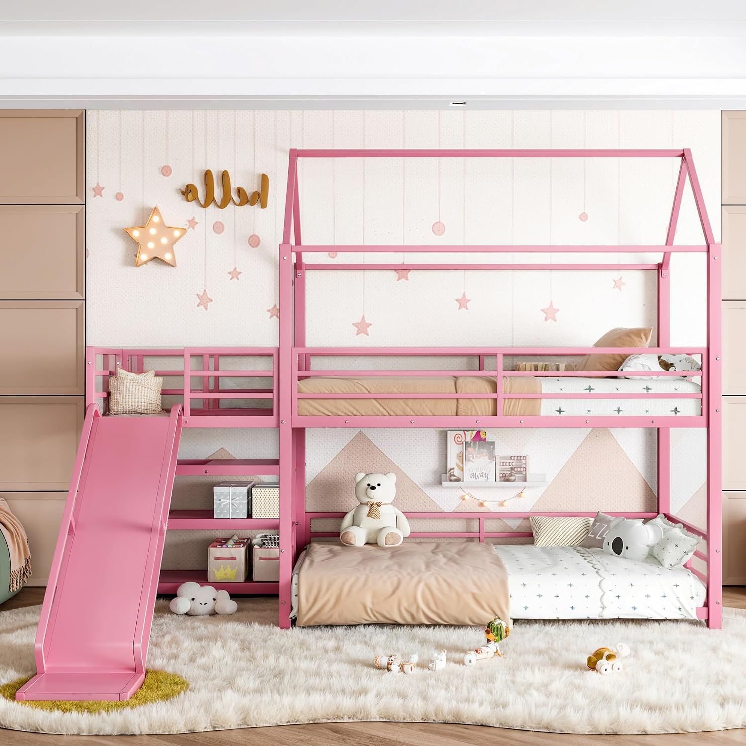 Tweepersoons stapelbed met gli - Bunk Bed With Stairs And Slide recensie en prijs