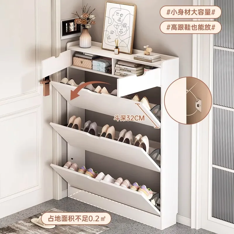 Schoenenkast met massief houte - Shoe Rack Cabinet Narrow Entryway recensie en prijs