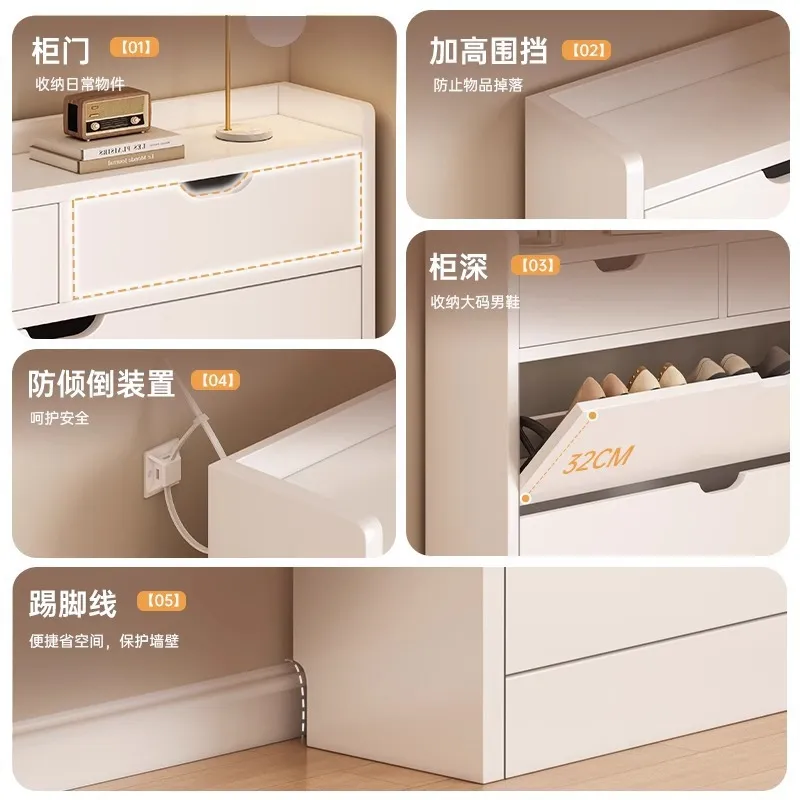 Schoenenkast met massief houte - Shoe Rack Cabinet Narrow Entryway recensie en prijs