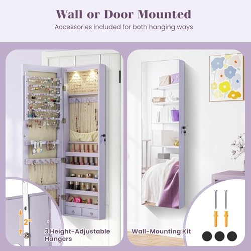 Aan de muur of aan de deur te  - Full Length Mirror Jewelry Armoire recensie en prijs