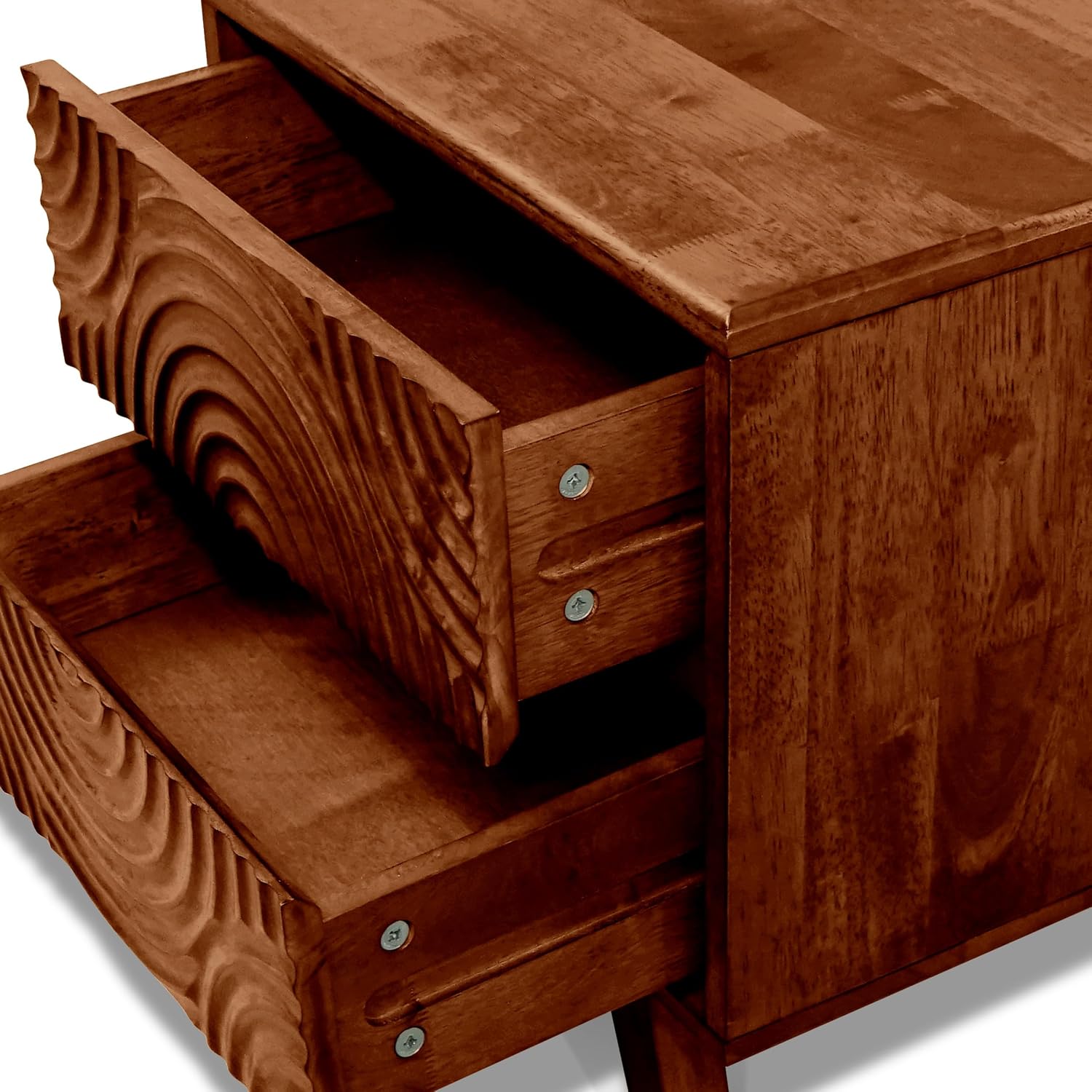 Acacia massief houten nachtkas - Solid Wood Nightstand 2 Drawers recensie en prijs