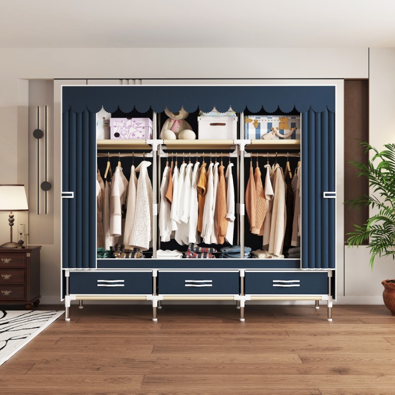 65-inch stoffen kast met laden - Wardrobe Closet Portable Fabric Cover recensie en prijs
