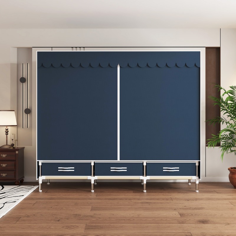 65-inch stoffen kast met laden - Wardrobe Closet Portable Fabric Cover recensie en prijs