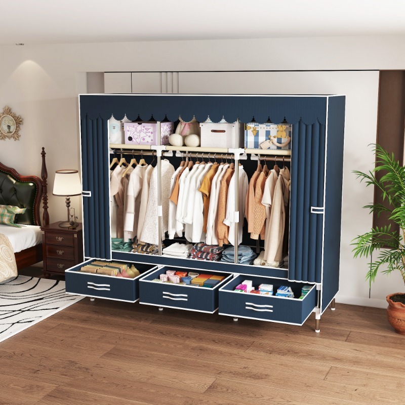 65-inch stoffen kast met laden - Wardrobe Closet Portable Fabric Cover recensie en prijs