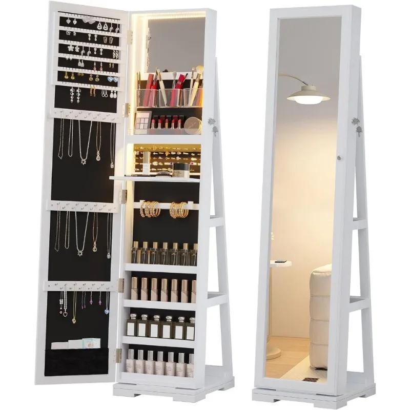 LED-sieradenkast met spiegel o - Full Length Mirror Jewelry Armoire recensie en prijs