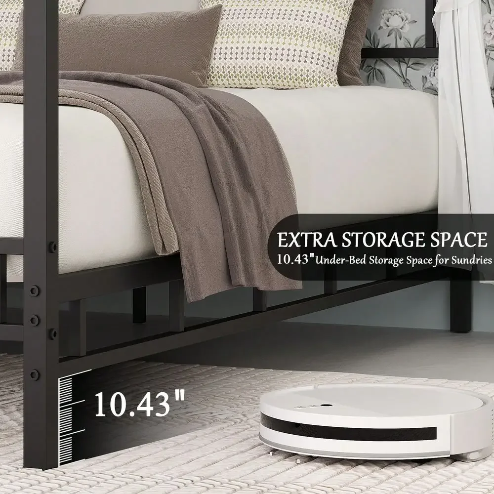 Metalen hemelbedframe, queensi - Canopy Bed Frame Metal Queen recensie en prijs