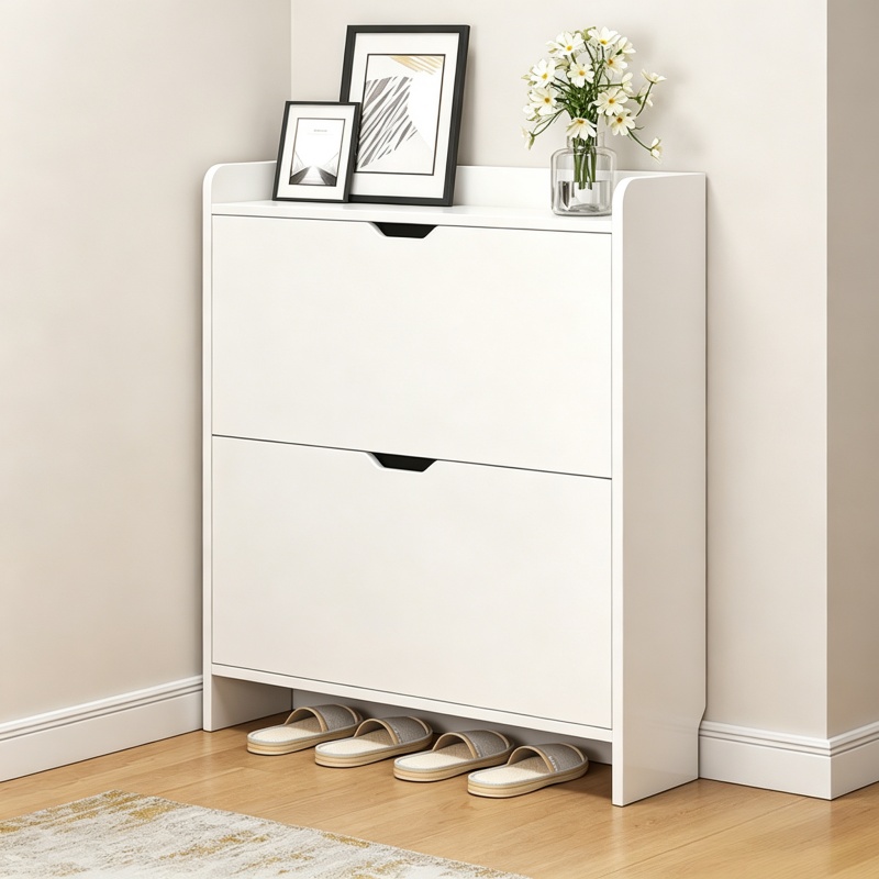 2-delige houten schoenenkast m - Shoe Rack Cabinet Narrow Entryway recensie en prijs