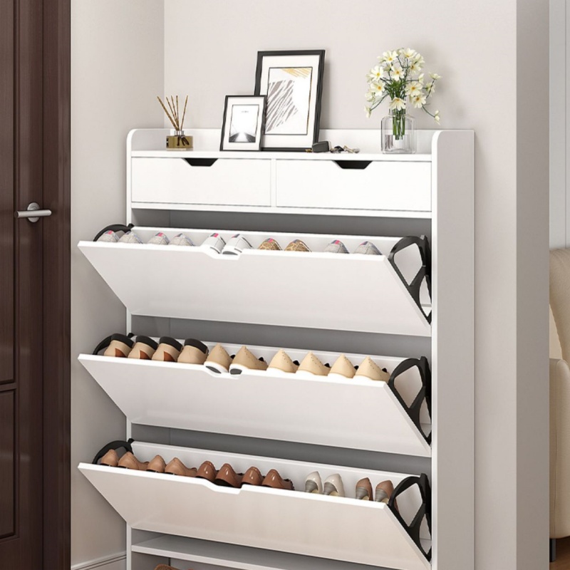 2-delige houten schoenenkast m - Shoe Rack Cabinet Narrow Entryway recensie en prijs