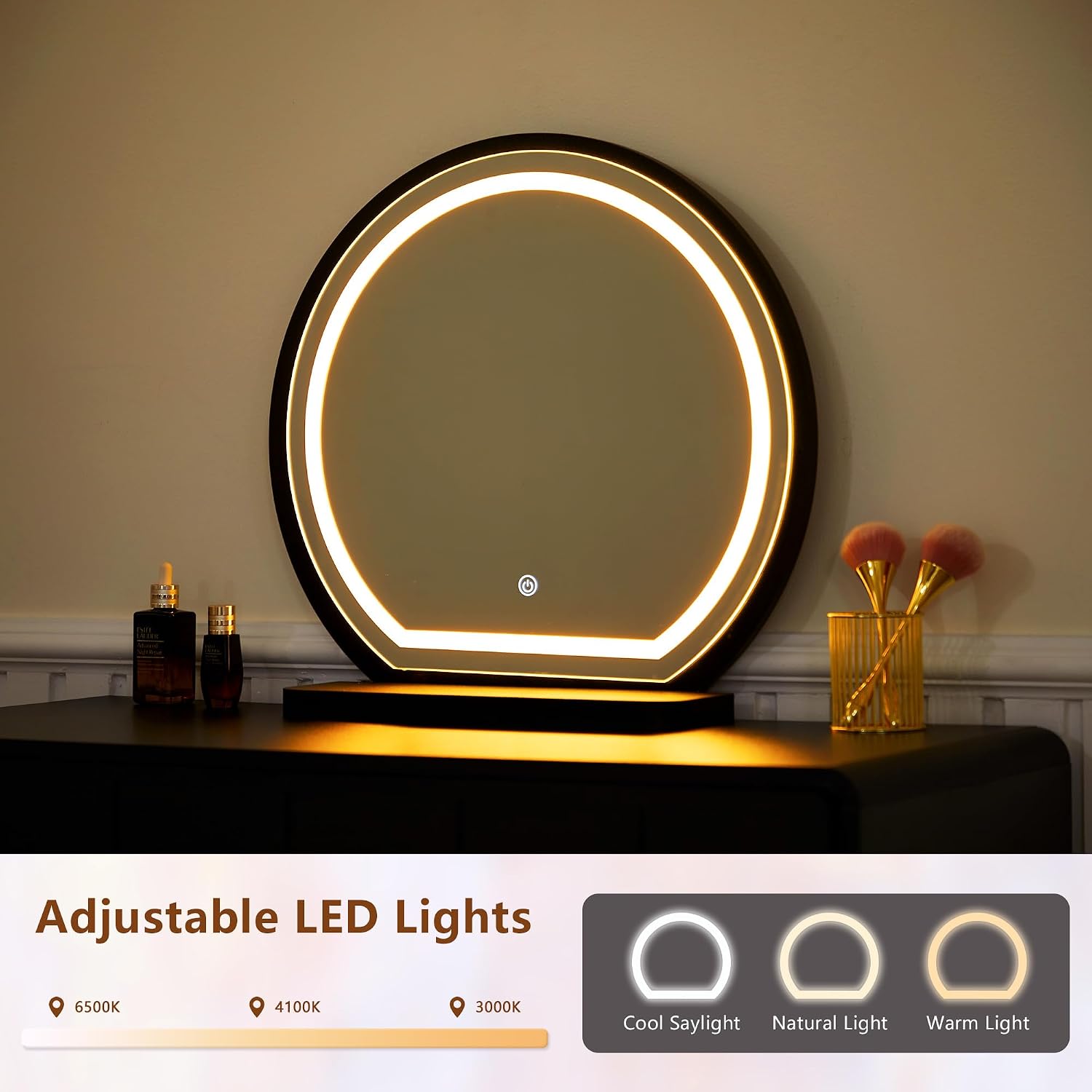 Kaptafel met spiegel en verlic - Dressing Table Vanity With Lighted Mirror recensie en prijs