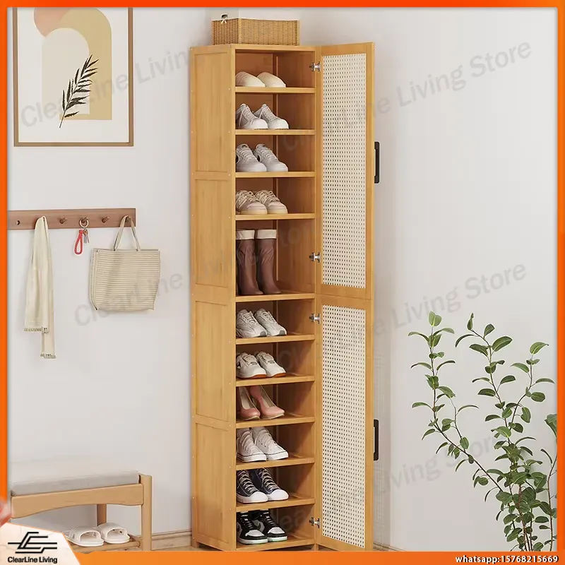 Moderne multi-laagse schoenenr - Shoe Rack Cabinet Narrow Entryway recensie en prijs