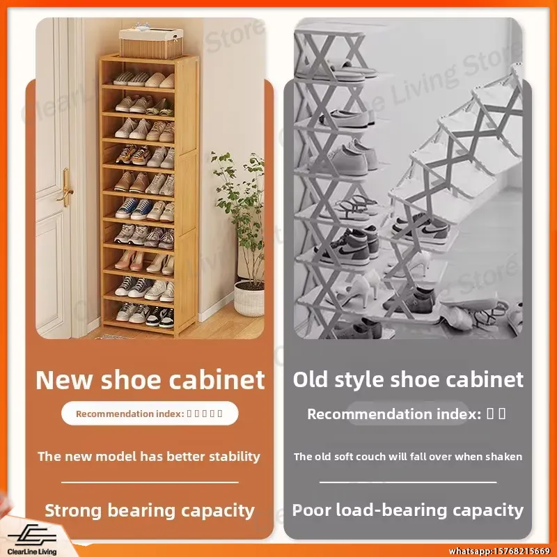 Moderne multi-laagse schoenenr - Shoe Rack Cabinet Narrow Entryway recensie en prijs
