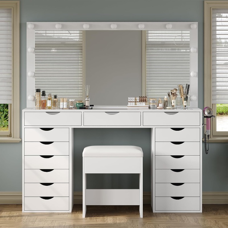 Yanosaku Kaptafel met Spiegel  - Dressing Table Vanity With Lighted Mirror recensie en prijs