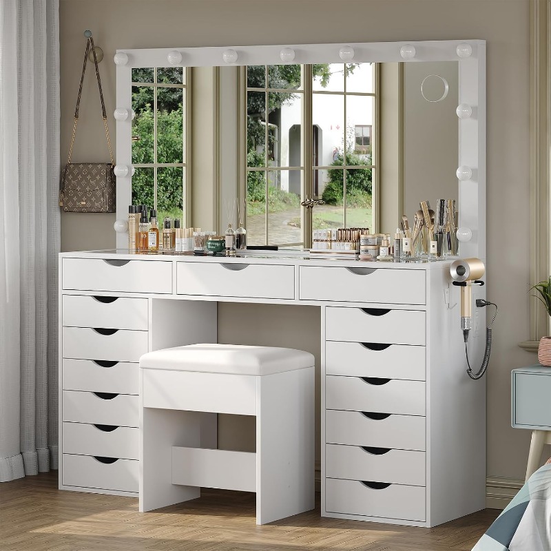 Yanosaku Kaptafel met Spiegel  - Dressing Table Vanity With Lighted Mirror recensie en prijs