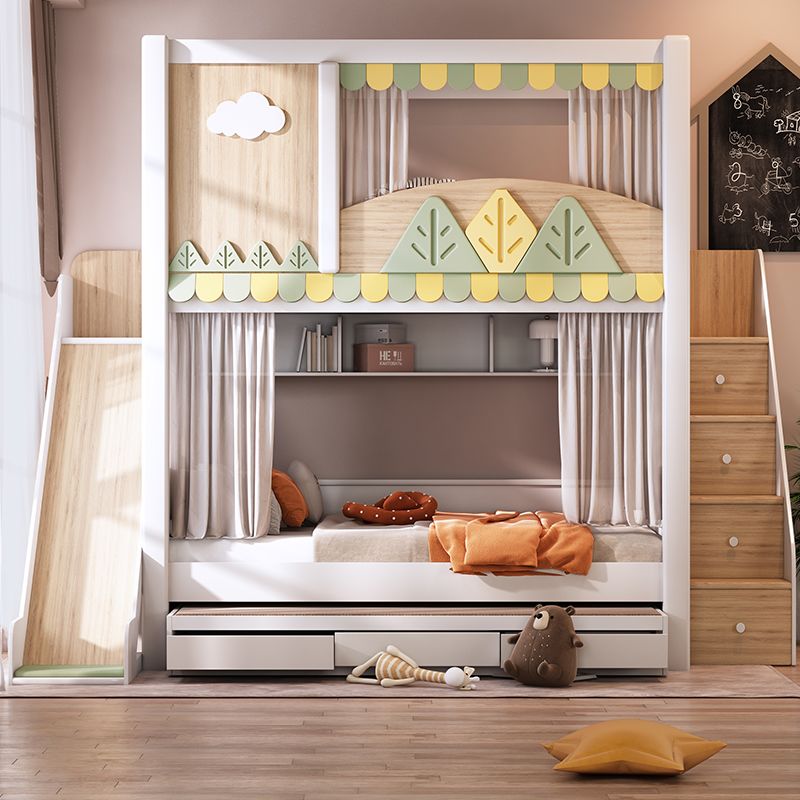 Modern kinderstapelebed met th - Bunk Bed With Stairs And Slide recensie en prijs