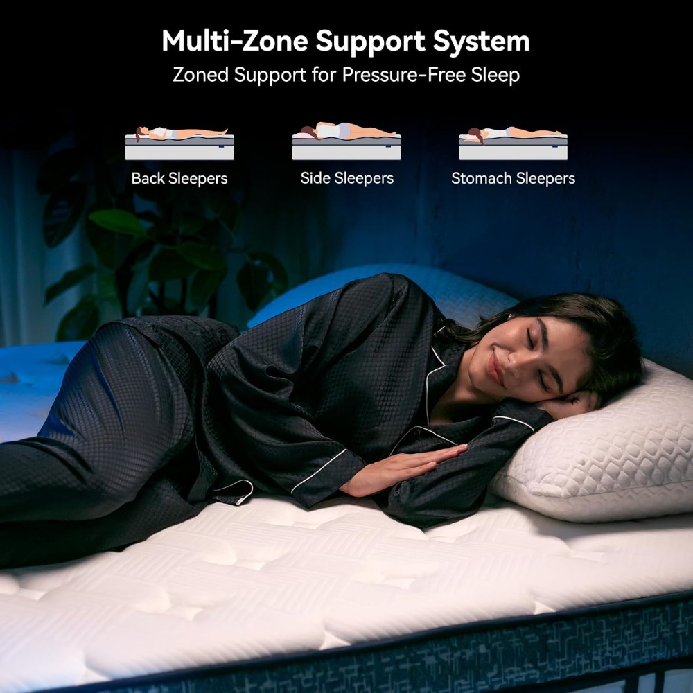 Queen-matras, 12 inch hybride  - Memory Foam Mattress In A Box Queen recensie en prijs