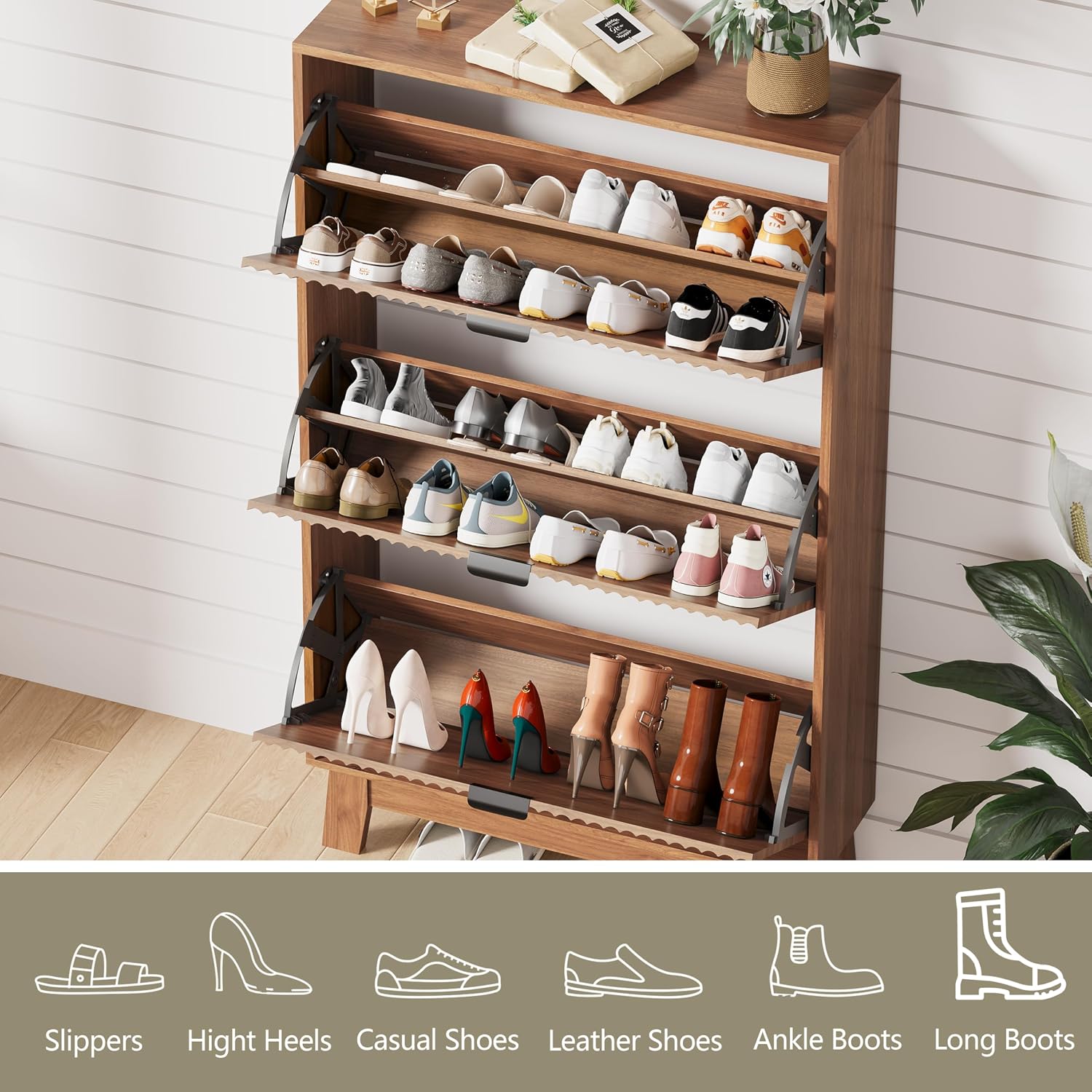 Schoenenkast voor de entree me - Shoe Rack Cabinet Narrow Entryway recensie en prijs